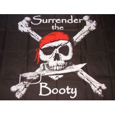 3' x 5' Jolly Roger Pirate Flag - Surrender The Booty